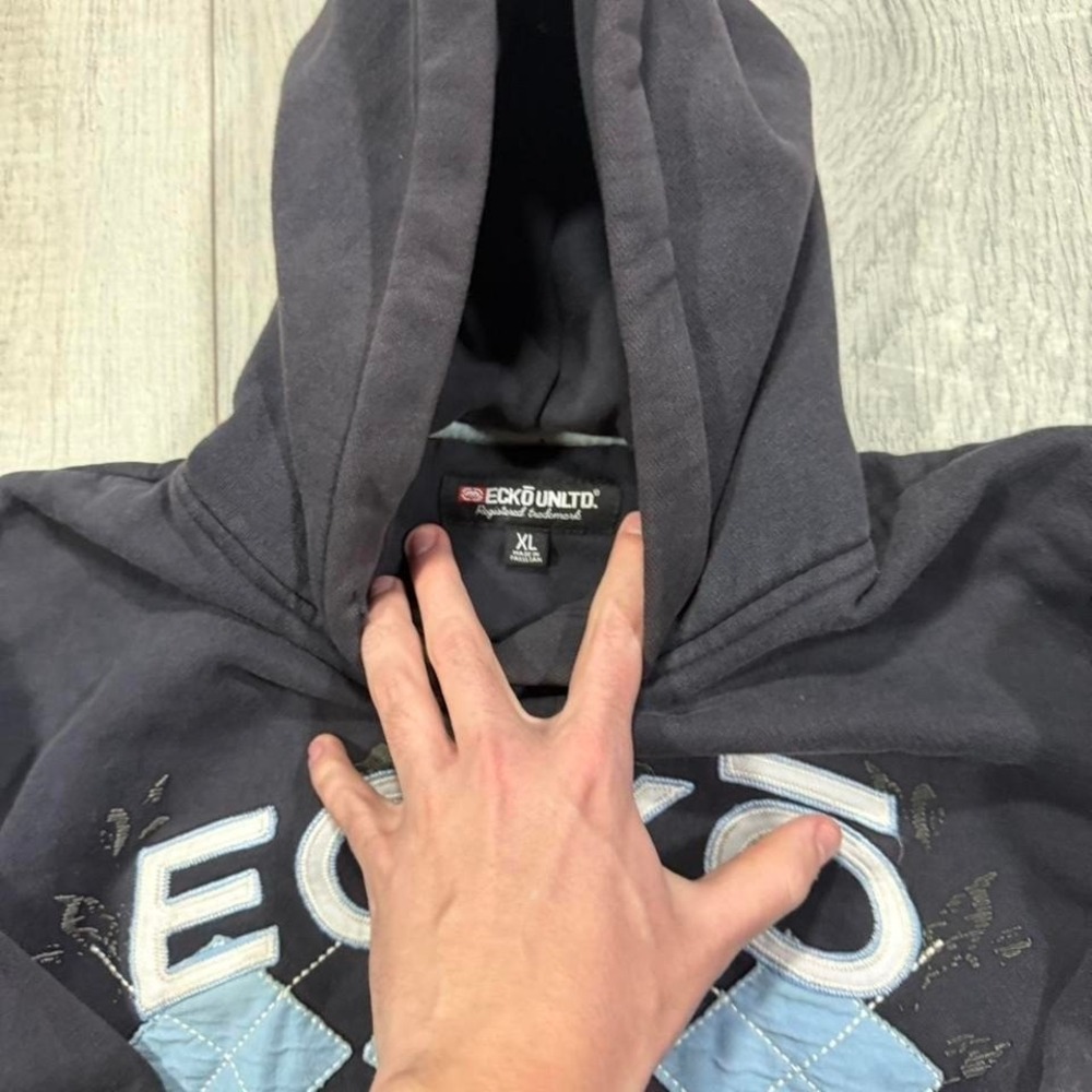 Vintage y2k echo unlimited pullover, skater hip-hop hoodie - Picture 3 of 8